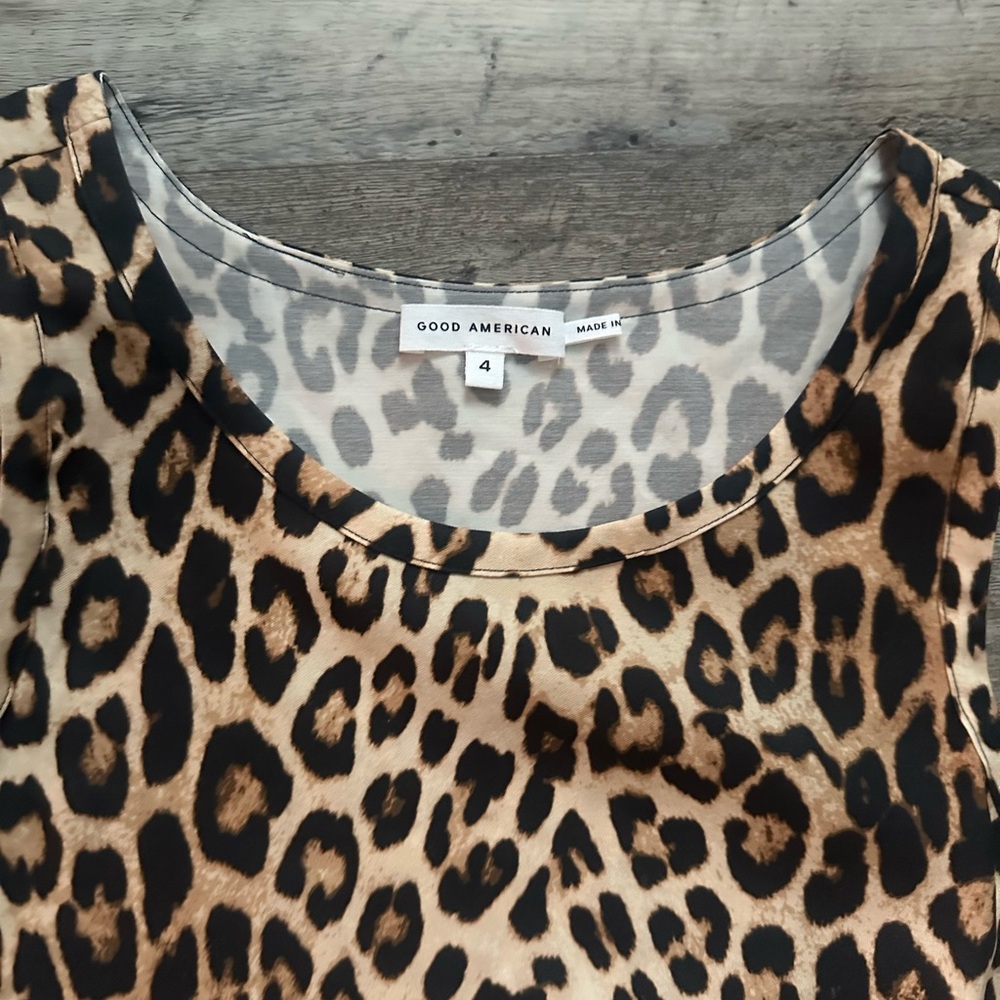 NWT Good American Leopard Print Tank Top Size 4 MSRP $70 - Picture 3 of 7